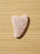 Rose Quartz Gua Sha Facial Tool top-down view