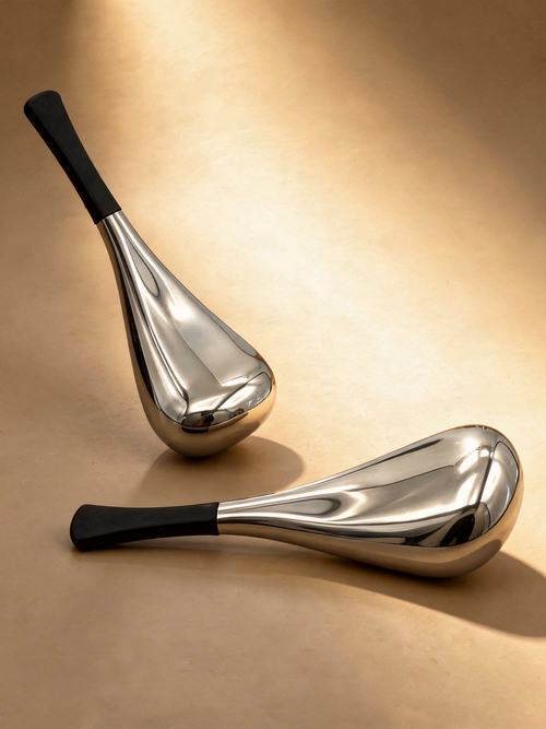 Stainless Steel Ice Spoon close-up