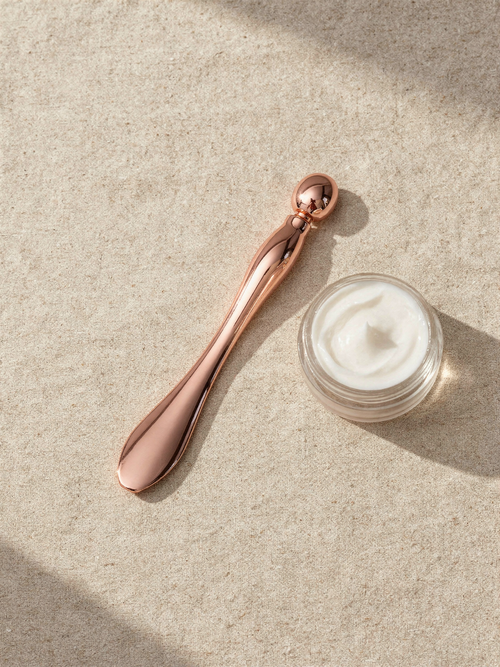 Metal Eye Cream Massage Stick with face cream