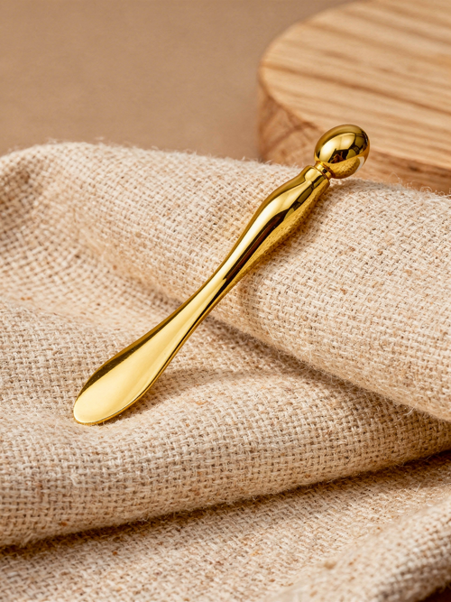 Metal Eye Cream Massage Stick - Gold finish