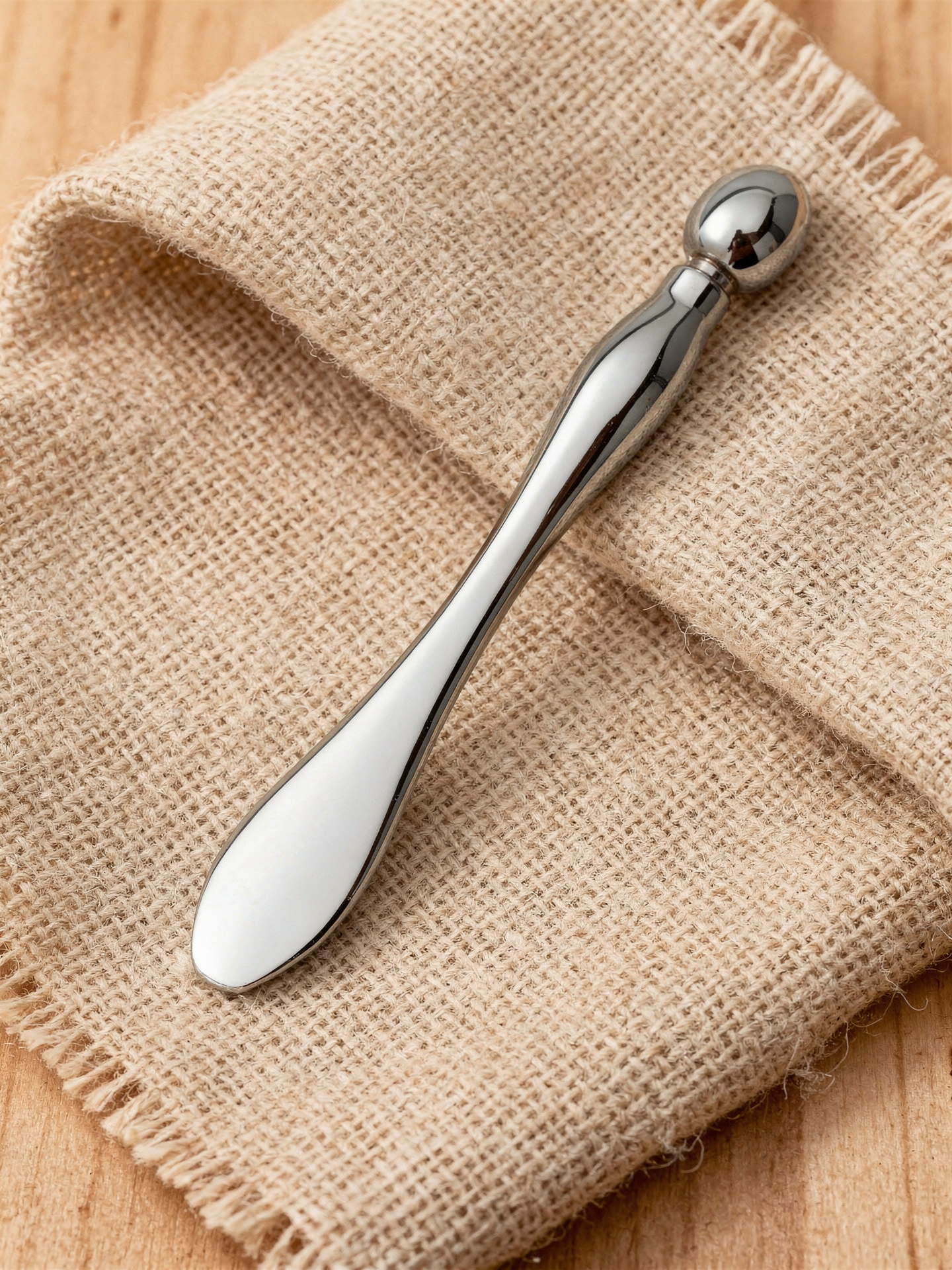 Metal Eye Cream Massage Stick - Silver finish