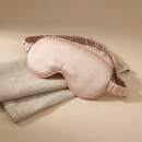 Blossom pink mulberry silk eye mask and headband gift set