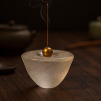 Handmade Glass Incense Stand – Japanese Zen Tea Ritual Accessory