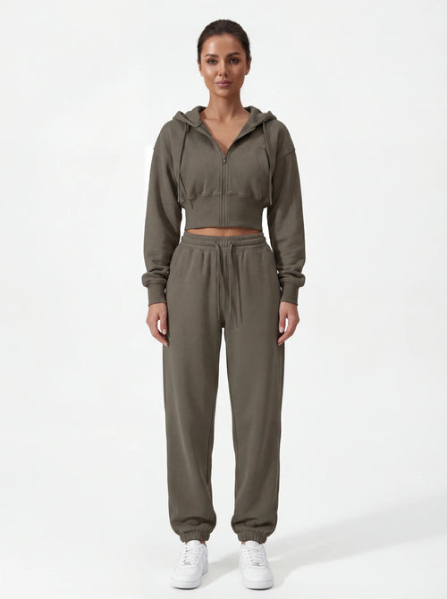 2-Piece Matching Tracksuit — Jacket & Pants for Women