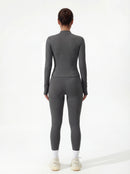 3-Piece Matching Workout Set — Sports Bra, Jacket & Yoga Pants
