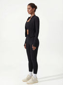 3-Piece Matching Workout Set — Sports Bra, Jacket & Yoga Pants
