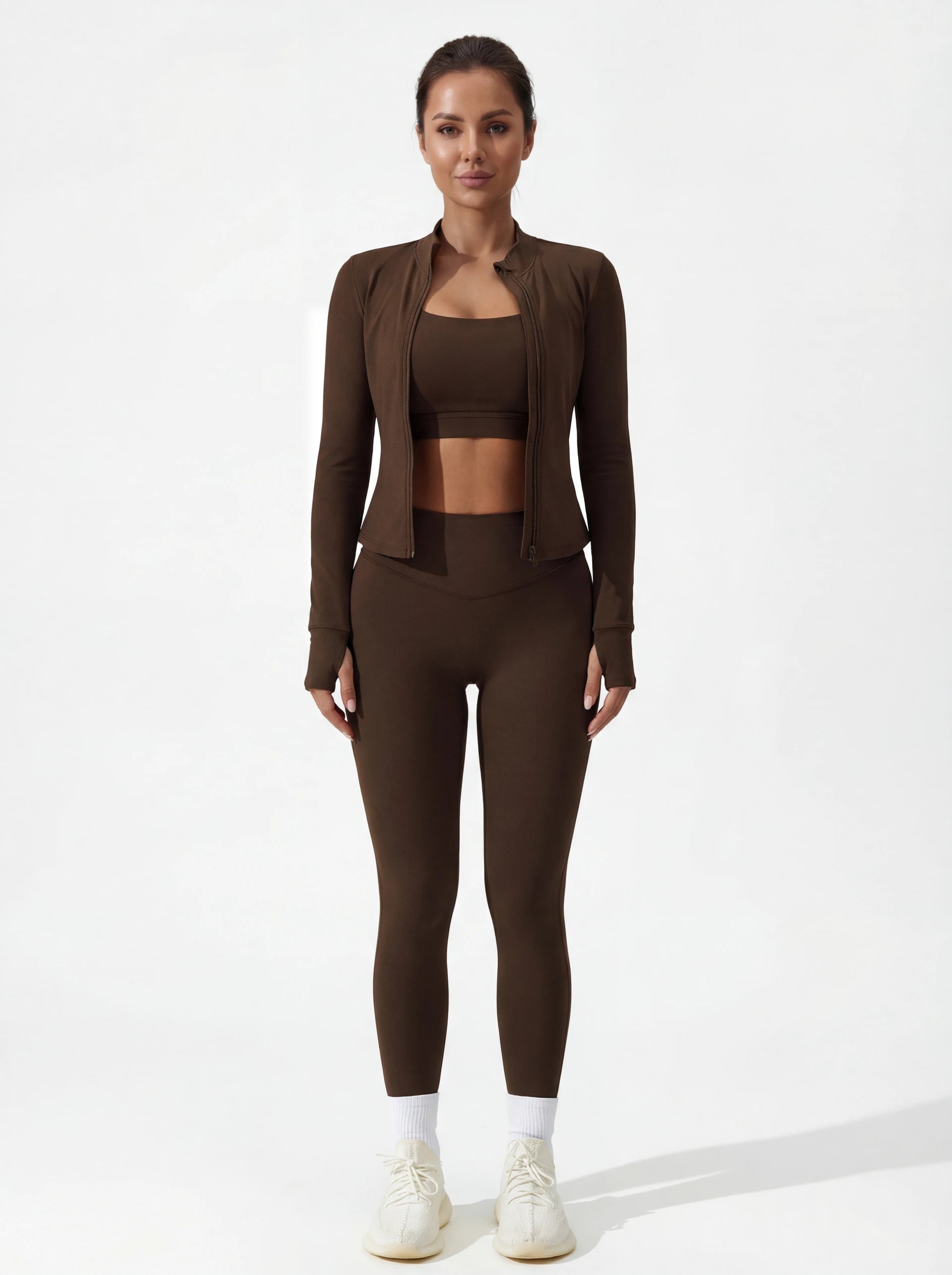 Brown / 3-piece set / XS