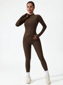 3-Piece Matching Workout Set — Sports Bra, Jacket & Yoga Pants