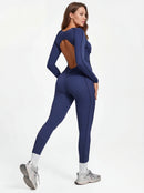 Long-Sleeve One-Piece Workout Jumpsuit for Women