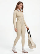 Long-Sleeve One-Piece Workout Jumpsuit for Women