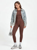 Long-Sleeve One-Piece Workout Jumpsuit for Women