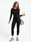 Long-Sleeve One-Piece Workout Jumpsuit for Women