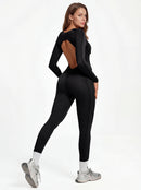 Long-Sleeve One-Piece Workout Jumpsuit for Women
