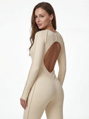 Long-Sleeve One-Piece Workout Jumpsuit for Women