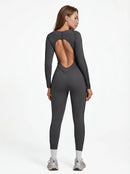 Long-Sleeve One-Piece Workout Jumpsuit for Women
