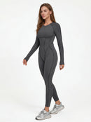 Long-Sleeve One-Piece Workout Jumpsuit for Women
