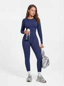 Long-Sleeve One-Piece Workout Jumpsuit for Women
