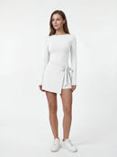Open-Back Long-Sleeve Workout Jumpsuit for Women