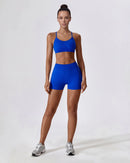 Strappy Back Sports Bra for Women - Seamless Quick-Dry Workout Bra