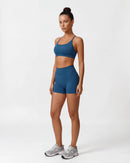 Strappy Back Sports Bra for Women - Seamless Quick-Dry Workout Bra