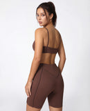 Seamless Matching Workout Set — Sculpting Bra Top & Bike Shorts