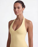 Halter Neck Push-Up Sports Bra for Women — Open Back