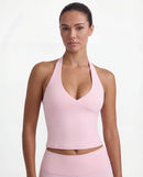 Halter Neck Push-Up Sports Bra for Women — Open Back
