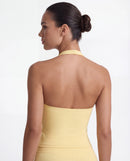 Halter Neck Push-Up Sports Bra for Women — Open Back