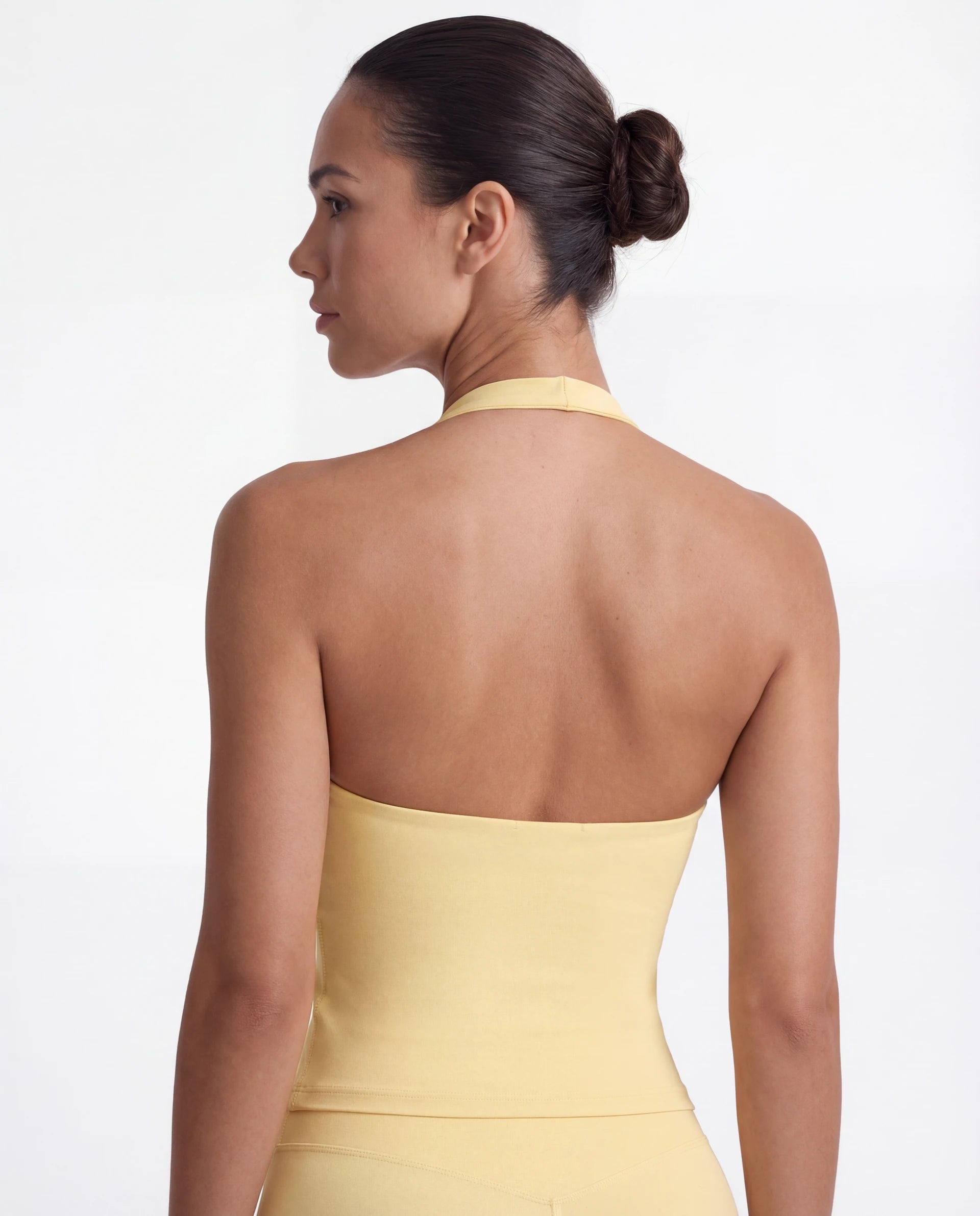 Halter Neck Push-Up Sports Bra for Women — Open Back