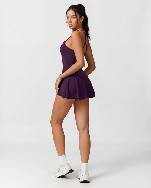 Twisted-Front Sleeveless Yoga Jumpsuit for Women — Built-In Bra