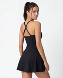 Twisted-Front Sleeveless Yoga Jumpsuit for Women — Built-In Bra
