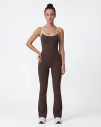 Open-Back Flare Leg Jumpsuit