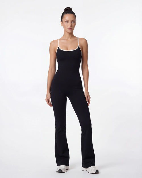 Open-Back Flare Leg Jumpsuit