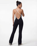 Open-Back Flare Leg Jumpsuit