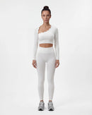 Hollow-Out Long Sleeve Crop Top