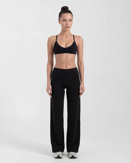 Wireless Sports Bra & Wide Leg Pants Set