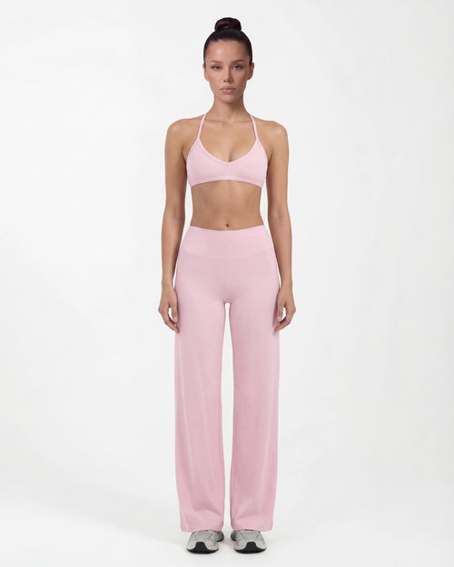 Wireless Sports Bra & Wide Leg Pants Set