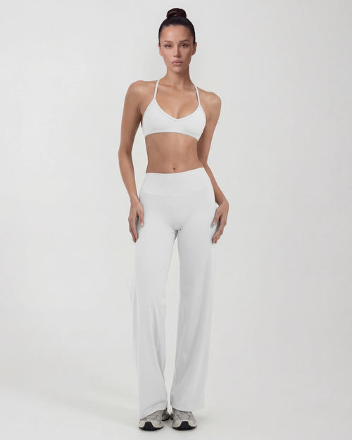 Wireless Sports Bra & Wide Leg Pants Set