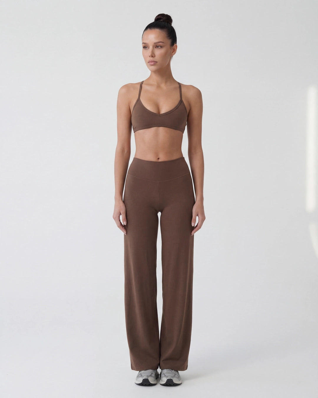 Wireless Sports Bra & Wide Leg Pants Set