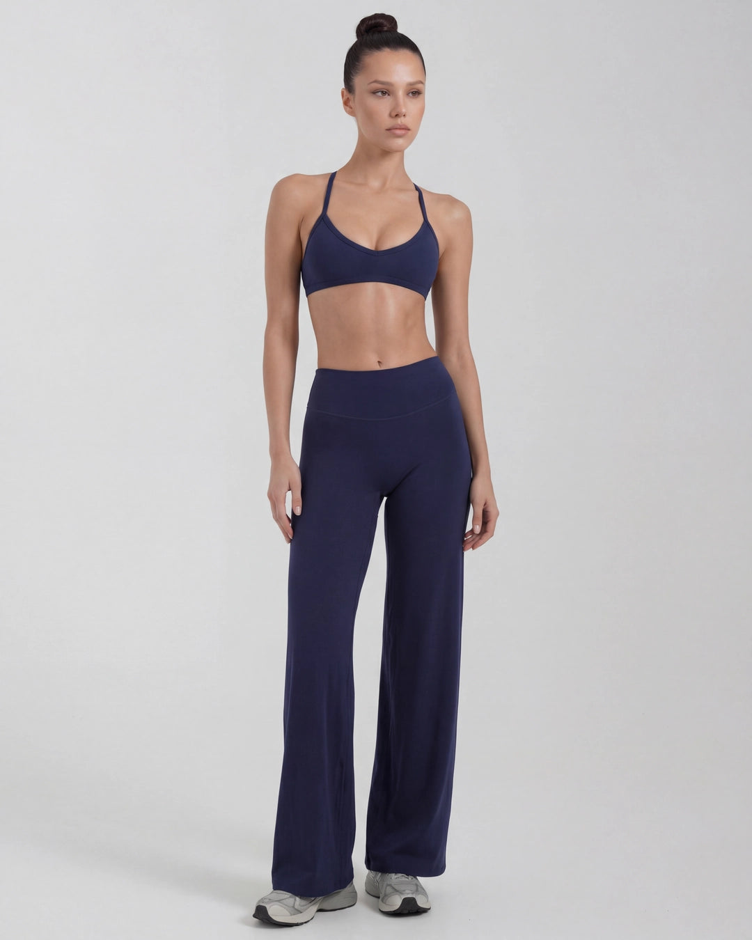 Wireless Sports Bra & Wide Leg Pants Set