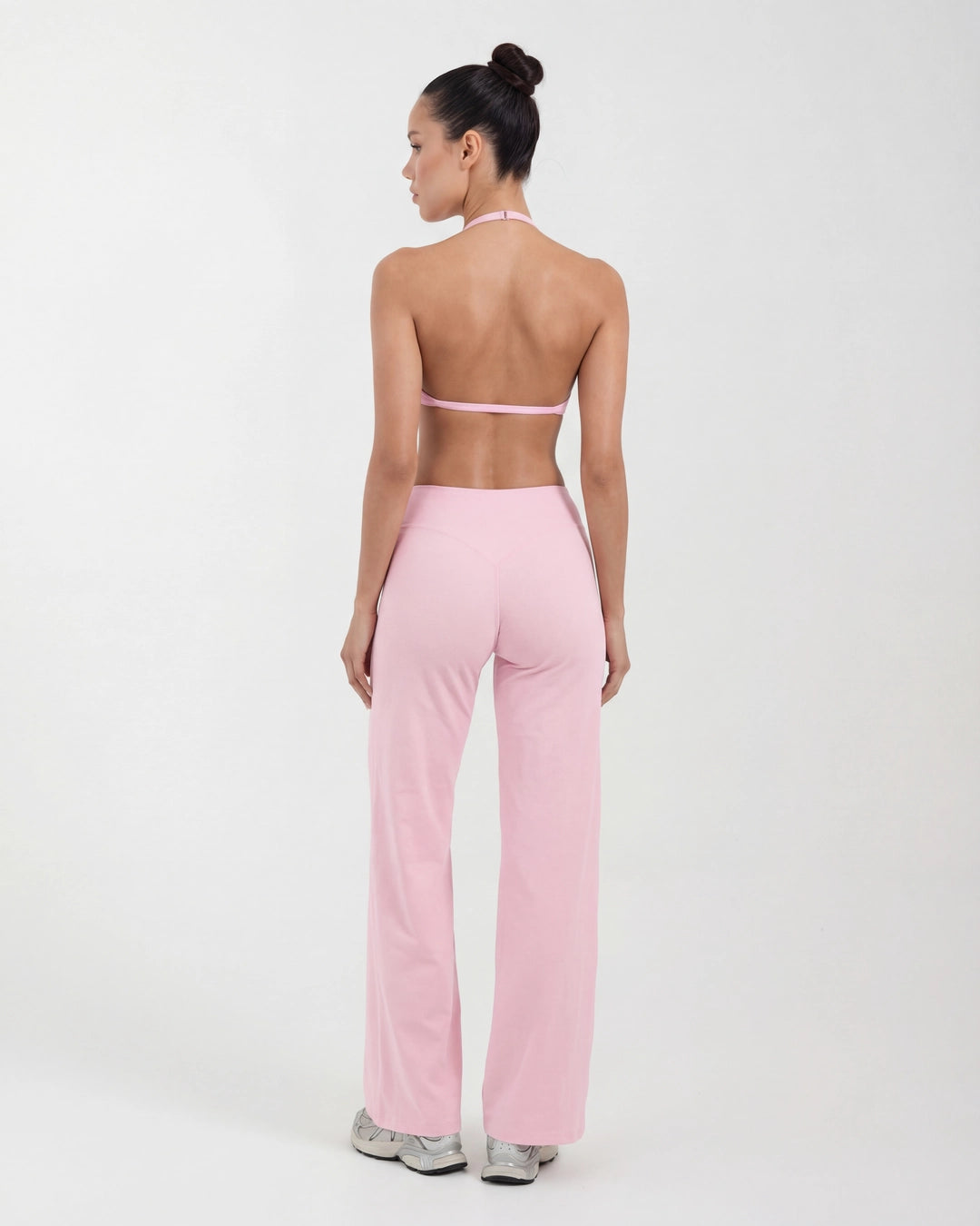 Wireless Sports Bra & Wide Leg Pants Set