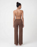 Wireless Sports Bra & Wide Leg Pants Set