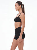 Cross-Waist Biker Shorts & Suspender Sports Bra Set