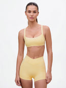 Cross-Waist Biker Shorts & Suspender Sports Bra Set