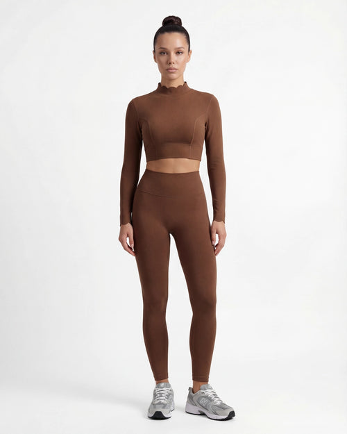 Open-Back Long Sleeve Crop Top