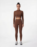 Open-Back Long Sleeve Crop Top