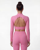 Open-Back Long Sleeve Crop Top