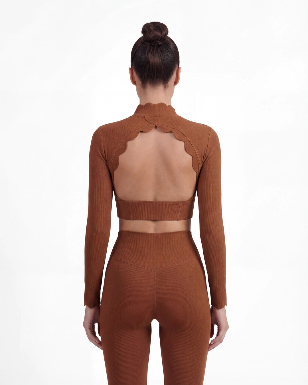 Open-Back Long Sleeve Crop Top