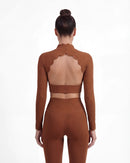 Open-Back Long Sleeve Crop Top