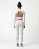 Open-Back Long Sleeve Crop Top